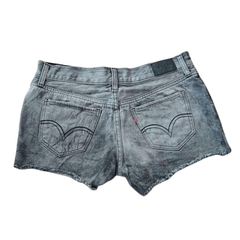 Levi's Gray Jean Distressed Shorts